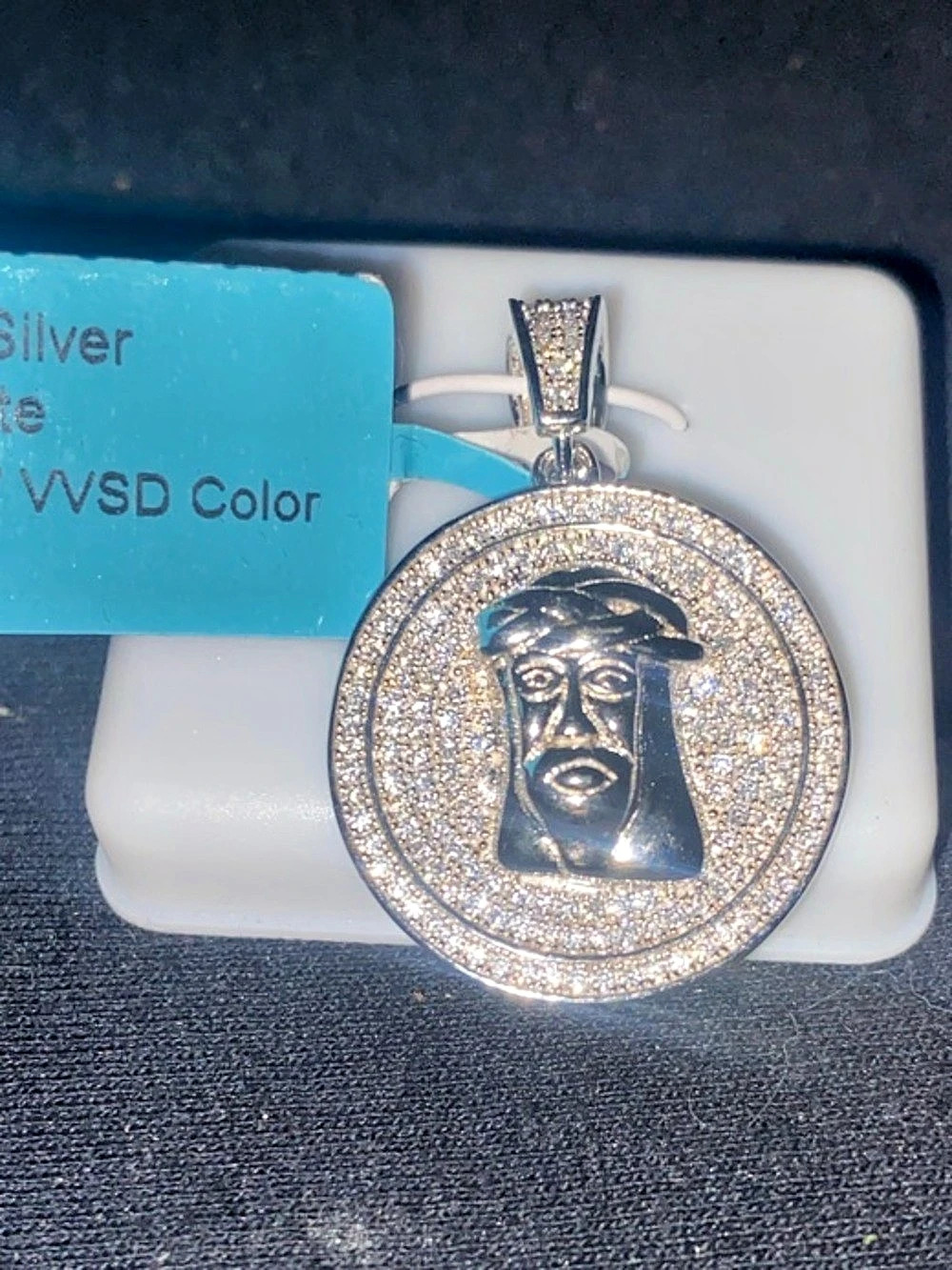 Moissanite Pendant Necklace in Silver 0.81 CTW VVSD color